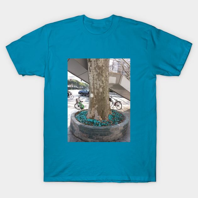 Blue City Tree T-Shirt by Stephfuccio.com